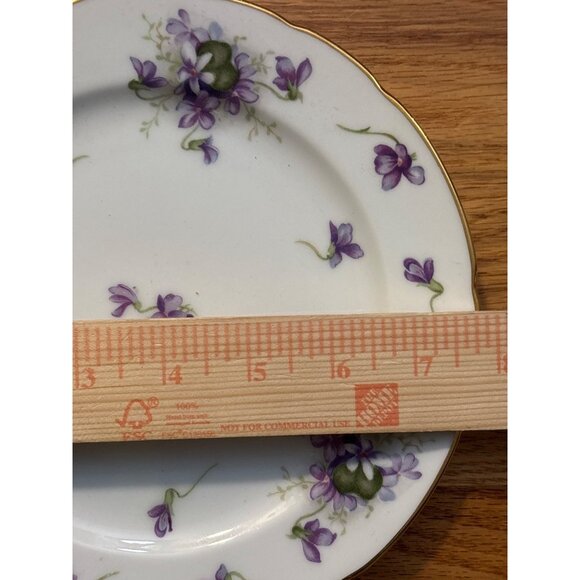 Rossetti Spring Violets Hand Painted Plate Gold Trim 7 Inches Made In Occupied J - Picture 4 of 4